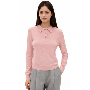 Maglione da <span class=keywords><strong>Donna</strong></span> OEM/ODM con Collo Rovesciato, Maniche Lunghe, Tinta Unita, Anti-Pilling in Nylon/<span class=keywords><strong>Cotone</strong></span> - Stile Casual Primaverile alla Moda - Product Image 5