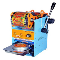 Machine manuelle semi-automatique de thermoscellage de tasses en plastique pour la boisson pour l'emballage de tasses de thé à bulles et de films en papier