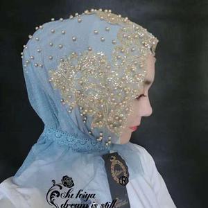 Nuevo pañuelo étnico de perlas para mujer, gorro, protección para el cabello para mujeres musulmanas - Product Image 1