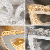 Plafonnier LED moderne blanc en forme de fleur, alimenté par courant alternatif, à montage en surface, haute luminosité, pour chambre à coucher