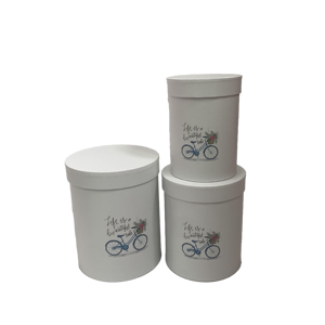 ชุดกล่องดอกไม้ทรงกลม<span class=keywords><strong>3</strong></span>ลายพิมพ์สีทึบกล่องของขวัญ - Product Image 5