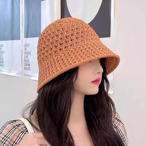 Phụ Nữ Của Mùa Đông Ấm Áp Ngư Dân Cap Handmade Crochet Đan Xô <span class=keywords><strong>Hat</strong></span> Với Biểu Tượng Tùy Chỉnh Màu Rắn Denim Vải Cho Cảnh Giản Dị - Product Image 3