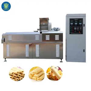 corn puff chocolate extruded center filling snacks making machine core filled snack food production line