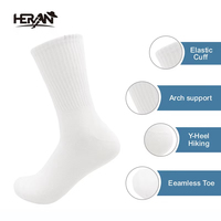 Chaussettes Personnalisées en Maille Jacquard Sports Solides Design Gratuit pour Hommes et Femmes – Noires et Blanches