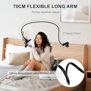 Support de téléphone portable - Support flexible à bras long de 27 pouces/70 cm, pince améliorée, support de montage pour téléphone portable réglable à 360° - Product Image 2