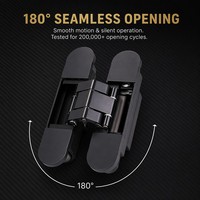 3D скрытый шарнир из цинкового сплава 60 кг сверхмощный Регулируемый открывающийся скрытый шарнир для крепления деревянной двери легко 180 градусов