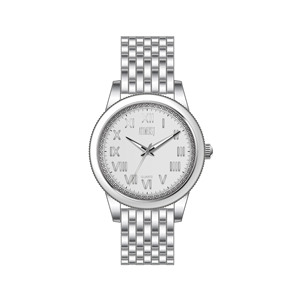 Reloj Clásico de Esfera Redonda con Correa de Metal de 5 Eslabones para Hombre, Escala con Números Romanos, Decoración de Bisel Exquisita, para Uso Diario y de Negocios - Product Image 5