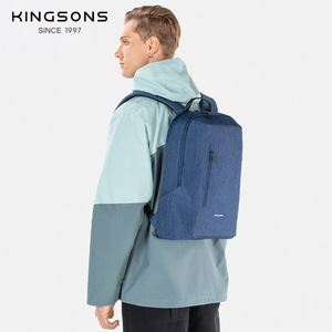 Kingsons Casual Backpack 15 Inches <b>Computer</b> <b>Bag</b> Unisex Student School <b>Bag</b> Solid Color Macaron Colors Leisure Travel - Product Image 4