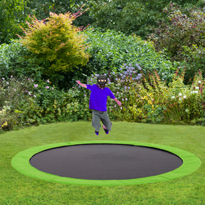 Trampoline circulaire ou rectangulaire de 10, 12 ou 14 pieds pour enfants, à installer en extérieur, encastré dans le sol, pour usage domestique - Product Image 2