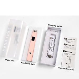 Nouvelle Lampe UV LED Rechargeable 2-en-1 Élégante en Cuir PU, Lampe à Gel Portable Double Usage avec Outil Magnétique et Strass - Product Image 3