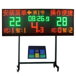 Fabriek Prijzen Wandmontage Elektronische Basketbal Scorebord Met Shot Klok