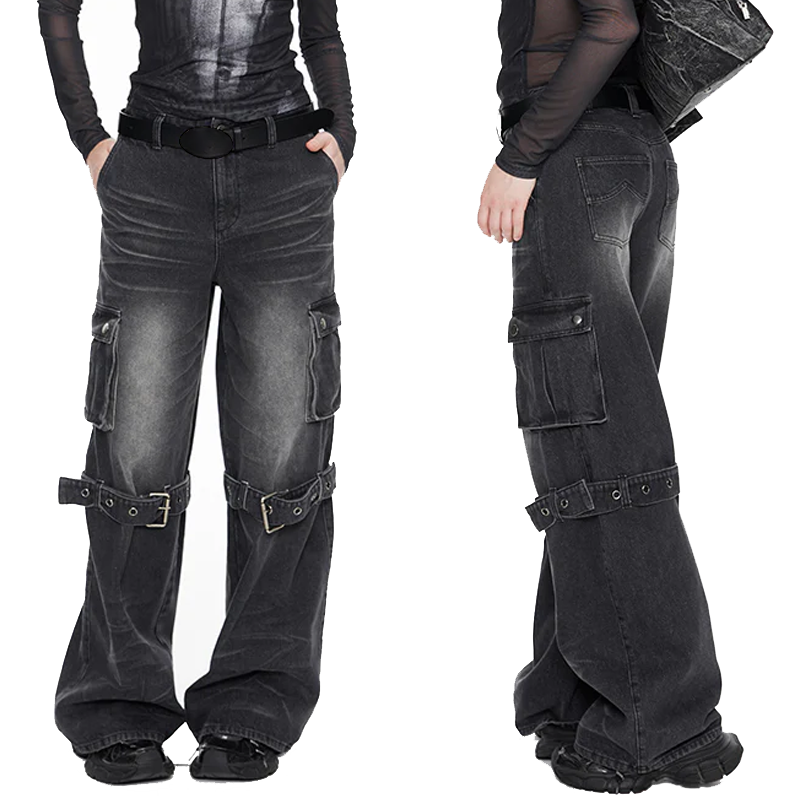 Wholesale Fashion Custom Baggy Vintage Distressed