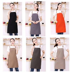 ผ้ากันเปื้อนกันน้ำแขนกุดสไตล์เชฟเดรสผ้าใบสำหรับร้านอาหารร้านกาแฟพิมพ์โลโก้ออกแบบได้ตามต้องการ - Product Image 4