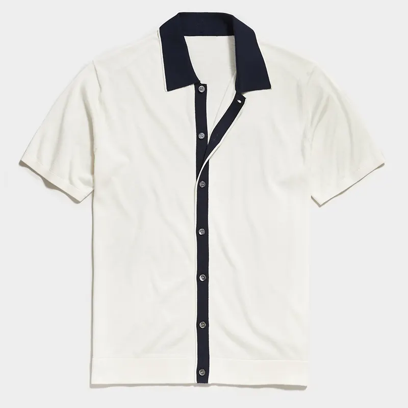 British Cotton Golf Shirt Button up Shirt Print Embroidered Men Casual Shirts Button Down Collar Custom Color 100% Cotton Soild