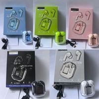 Earbud TWS ANC 5.4 In-Ear dengan Casing Pengisian Daya PCABS Transparan, Layar Baterai Digital, Tipe-C, Tahan Air