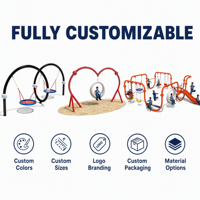 SageDelightRides Module de jeu extérieur personnalisé, structure de balançoire en boucle, en plastique LLDPE pour enfants, pour maternelles et places publiques municipales, OEM