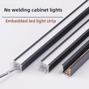 No-Welding Embedded LED Strip Light for <b>Kitchen</b> Cabinets Modern Design Waterproof Dimmable Wall-Mounted Cabinet Lights - Product Image 5