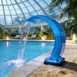 Cortina <span class=keywords><strong>de</strong></span> <span class=keywords><strong>Agua</strong></span> Acrílica Moderna Water Faery para Piscinas, Transparente y Duradera para Espacios Contemporáneos - Product Image 5