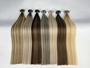 Extensiones de Cabello Humano Virgen con Punta Plana Europea <span class=keywords><strong>AVIVA</strong></span>, 100% Alineadas con la Cutícula, Trama Doble a Máquina, Puntas Gruesas, 50g/Paquete - Product Image 3