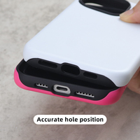 Coque de téléphone 3D 2 en 1 magnétique sans fil avec sublimation mate, étui vierge pour iPhone 16 15 14 13 12 Pro Max