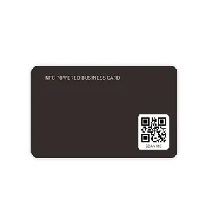 Custom Printable Social Media 13.56mhz Ntag213 Ntag215 Ntag216 Smart Digital Rfid Business Pvc Matte Black Nfc Card