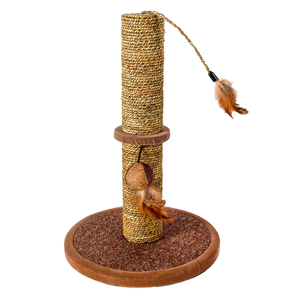 Nobleza Durable Small Brown 30x30x44cm <b>Cat</b> Scratching Post & Climbing Frame Wood Plush <b>Cat</b> <b>Tree</b> <b>Tower</b> Carton Packed - Product Image 1