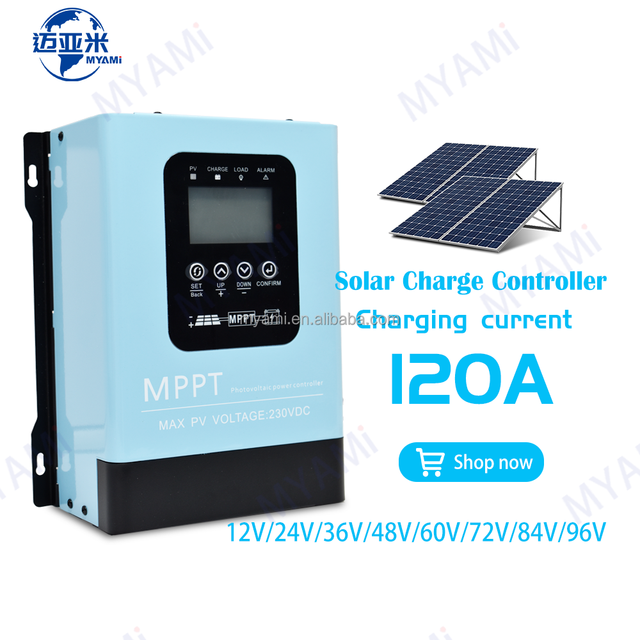 MYAMi 120A 30A 60A Mppt Solar Charge Controller 12V 24V 36V 48V 60V 72V RS485 PV 230V for Off-grid Solar System Battery Charge