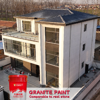 Revêtement liquide acrylique à base d'eau pour murs extérieurs (Villa) Peinture en spray multicolore effet granit