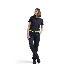BLAKLADER - 714418328633C46 Women's Industry <b>trousers</b> stretch Dark navy <b>blue</b>/Yellow - EAN 7330509894781 <b>WORK</b> <b>TROUSERS</b> - Product Image 4