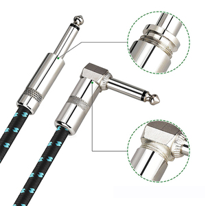 Cables de Conexión para Guitarra, Cable para Instrumentos Musicales con Trenzado de Nailon, Cable para Guitarra con Conector Mono de 6.35mm, Cable TS de 1/4 de Pulgada - Product Image 3