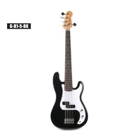 Guitare basse électrique 5 cordes avec corps en paulownia, touche en palissandre, 20 frettes, finition brillante, micro SS