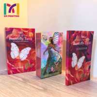 Cartes de tarot et d'oracle personnalisées par le fabricant, boîte imprimée offset de qualité supérieure avec design holographique doré et bords dorés