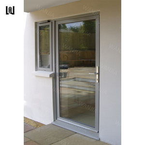 Porta Esterna Moderna Personalizzabile ODM/OEM 36x80, Porta <span class=keywords><strong>d</strong></span>'<span class=keywords><strong>Ingresso</strong></span> in Alluminio e Vetro, Porte a Battente in Alluminio per Patio - Product Image 5