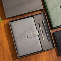 Set de Regalo de Cuaderno de Piel Sintética para Negocios, Personalizado, Grueso, de Alta Calidad, Regalo para Reuniones, Agenda de Oficina, Bloc de Notas, Papel Dowling