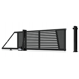 Porte en porte-à-faux motorisée en acier galvanisé moderne, porte de villa en aluminium, porte de cour pour maison - Product Image 5