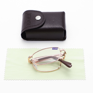 <strong>Floding</strong> Reading Glasses With case High Quality Metal Reading Glasses Men Women Blue Light Reading Eyewear in Stock - Product Image 4