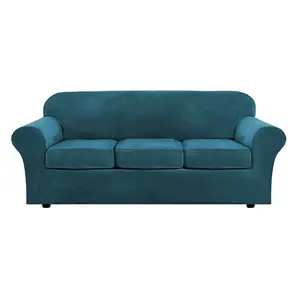 De alta calidad de casa/oficina/hotel tela de terciopelo para el sofá CUBIERTA Cubierta de sofá de 3 plazas