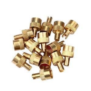 Bouchons de valve en cuivre à visser pour pneus de voiture, type américain, nickelés, jaune cuivre - Product Image 4