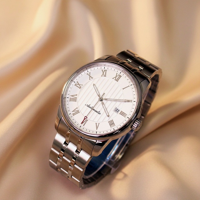 OEM ODM Custom Design Luxury Stainless Steel Mechanical Automatic Water Resistant Watch for Men