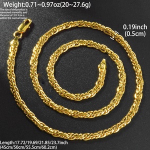 Collier chaîne en cuivre à la mode, Italie, plaqué or 750 18 carats, chaîne à maillons en forme de grains de café pour femmes - Product Image 6