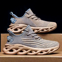Chaussures de course pour hommes, respirantes, en mesh, amorties, antidérapantes, style tendance Coconut, pour les loisirs et le sport