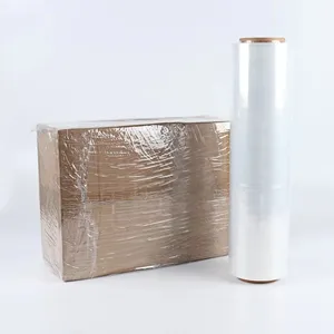High quality hand stretch film shrink packaging transportation transparent plastic 15-40mic transparent Lldpe packaging film str