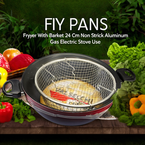 หม้อทอดพร้อมตะกร้า (24 ซม.) อลูมิเนียมเคลือบสารกันติด รุ่น 701014 - Product Image 3