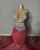Robes de bal Ocstrade, brillantes, argentées et roses, avec des paillettes, des chaînes de strass, des robes de soirée maxi, robes de fête