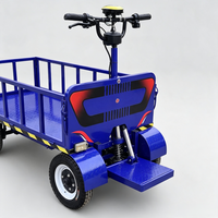 Chariot de transport électrique à batterie à 4 roues, idéal pour la ferme et l'entrepôt, avec plateau plat, poussé à la main - Vente chaude