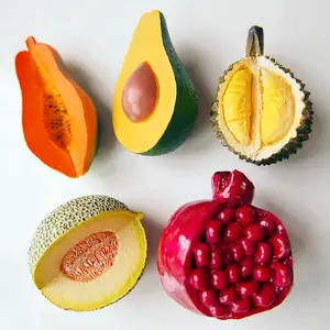 Aimants de réfrigérateur en résine 3D personnalisés, 10 pièces, fausses aimants, Souvenir, pour fruits