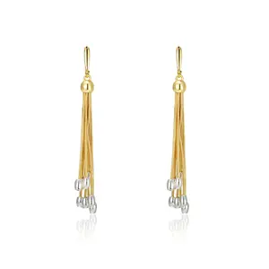 Wholesale Price Customized Top Quality Famous Fashion Designer 14K Gold Plated Drop Earrings Set
