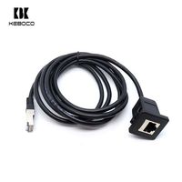 Câble d'extension RJ45 mâle-femelle Cat5e de 1 pied à montage sur panneau, OEM ODM