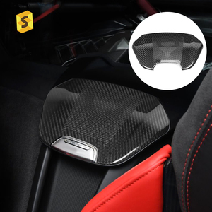 Shasha fibre de carbone sec arrière haut-parleur central couverture voiture intérieur accessoires décoration pour Chevrolet <span class=keywords><strong>Corvette</strong></span> C8 2020 2021 2023 - Product Image 5