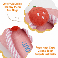 Jouet à mâcher pour chien Crinkle Cartoon Squeaky - Jouet durable, non toxique, léger, pour le nettoyage des dents, pour le jeu quotidien